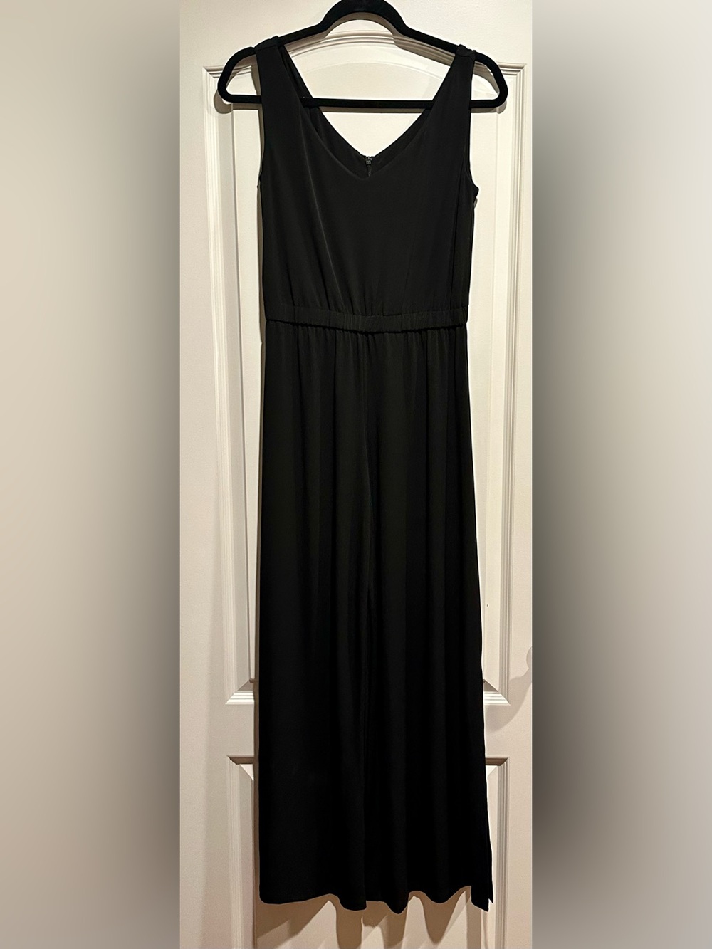 G.I.L.I. Got It Love It Jetsetter Black Jumpsuit XXS Sleeveless V-Neck Wide Leg